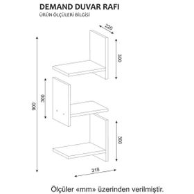 Dekorister Demand Beyaz Duvar Rafı