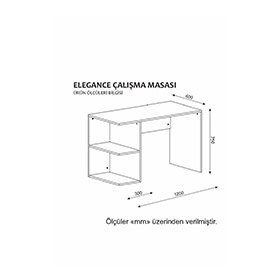 Dekorister Elegance Beyaz Çalışma Masası