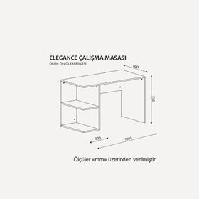 Dekorister Elegance Beyaz Çalışma Masası