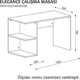 Dekorister Elegance Beyaz Çalışma Masası