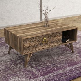 Dekorister Exclusive Ceviz Lost Çalışma Masası + Duvar Rafı