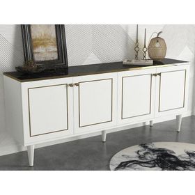 Dekorister Exclusive Ravenna Beyaz-Mermer Konsol