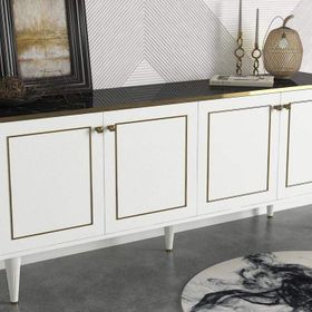Dekorister Exclusive Ravenna Beyaz-Mermer Konsol