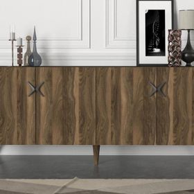Dekorister Exclusive Wood Ceviz-Antrasit Konsol