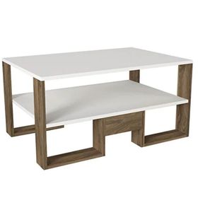 Dekorister Golden Beyaz/Ceviz Orta Sehpa