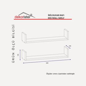 Dekorister İris Beyaz Duvar Rafı
