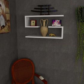 Dekorister Jenika Beyaz Duvar Rafı