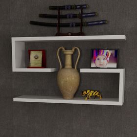Dekorister Jenika Beyaz Duvar Rafı