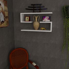 Dekorister Jenika Beyaz Duvar Rafı