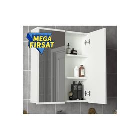 Dekorister Kayla Beyaz Banyo Üst Dolabı