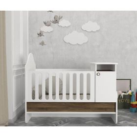Dekorister Lora Baby Beyaz Ceviz Büyüyen Beşik