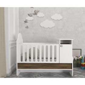 Dekorister Lora Baby Beyaz Ceviz Büyüyen Beşik