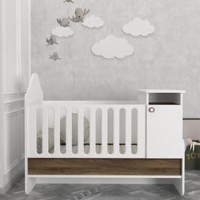 Dekorister Lora Baby Beyaz Ceviz Büyüyen Beşik