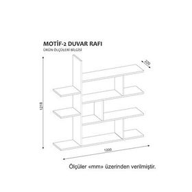 Dekorister Motif Beyaz Kitaplık 2