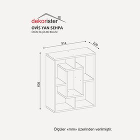 Dekorister Ovis Beyaz Yan Sehpa