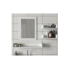 Dekorister Simon Beyaz Banyo Üst Dolabı Aynalı Etajer