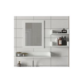 Dekorister Simon Beyaz Banyo Üst Dolabı Aynalı Etajer