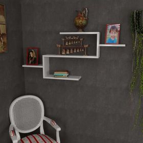 Dekorister Twist Beyaz Duvar Rafı