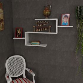Dekorister Twist Beyaz Duvar Rafı