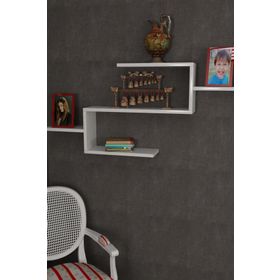 Dekorister Twist Beyaz Duvar Rafı