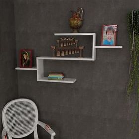 Dekorister Twist Beyaz Duvar Rafı