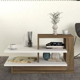 Dekorister Venüs Beyaz/Ceviz Orta Sehpa