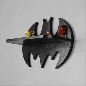 Dekorjinal Batman Ahşap Duvar Rafı