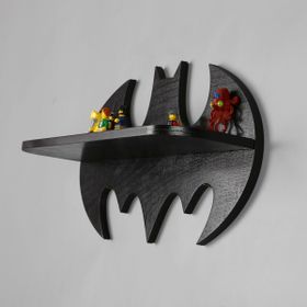 Dekorjinal Batman Ahşap Duvar Rafı