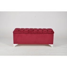 Dekoroda Sandıklı Bordo Puf
