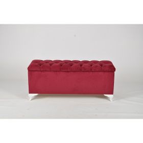 Dekoroda Sandıklı Bordo Puf