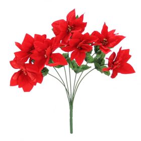 Dekorsende 35 cm Yapay Ponsetya Demeti
