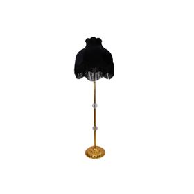Dekovien LM0125 Vintage Siyah Kadife Kumaş Kaplama Lambader