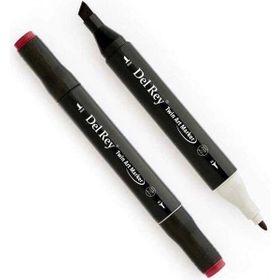 Del Rey 5789590 Twin Marker R1 Wine Red Keçe Uçlu Kalem