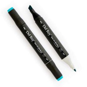 Del Rey 5789668 Twin Marker B63 Carulean Blue Keçe Uçlu Kalem