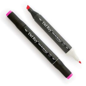 Del Rey F126 Fluorescent Pink Twin Marker