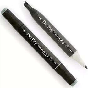 Del Rey GG5 Green Grey Twin Çift Uçlu Marker Kalem