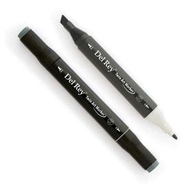 Del Rey GG7 Green Grey Twin Çift Uçlu Marker Kalem