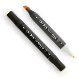 Del Rey Twin Marker BR109 Pearl White Keçe Uçlu Kalem
