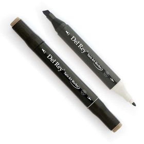 Del Rey WG7 Warm Grey Twin Çift Uçlu Marker Kalem