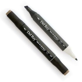 Del Rey WG8 Warm Grey Twin Çift Uçlu Marker Kalem