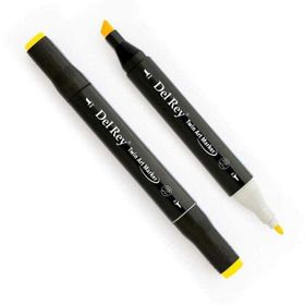 Del Rey Y35 Lemon Yellow Twin Çift Uçlu Marker Kalem