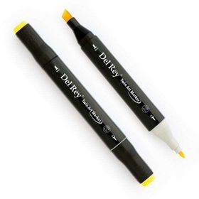 Del Rey Y38 Pale Yellow Twin Çift Uçlu Marker Kalem