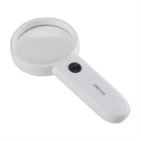 Deli 9098 Magnifier 60 mm Beyaz Işıklı Orta Boy Büyüteç