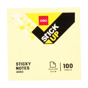 Deli A00353 Sarı 76x76 100 Yaprak Yapışkanlı Not Kağıdı