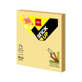 Deli A02002 4 Renk 76x76 100 Yaprak Yapışkanlı Not Kağıdı