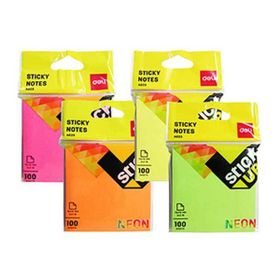 Deli A02302 Neon 76x76 100 Yaprak Yapışkanlı Not Kağıdı