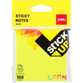 Deli A02302 Neon 76x76 100 Yaprak Yapışkanlı Not Kağıdı