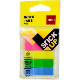 Deli A10202 44x12 cm 5 Renk Plastik Kutulu İndeks İşaret Bandı