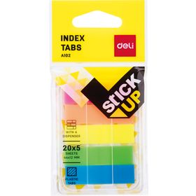 Deli A10202 44x12 cm 5 Renk Plastik Kutulu İndeks İşaret Bandı
