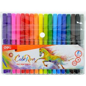 Deli C10013 18 Renk Color Run Keçeli Kalem